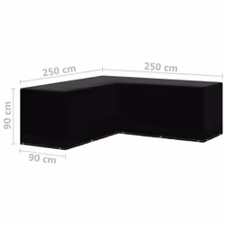 vidaXL 2x Garden Furniture Covers L-Shaped 12 Eyelets Patio Furniture Cover - Additional view 6
