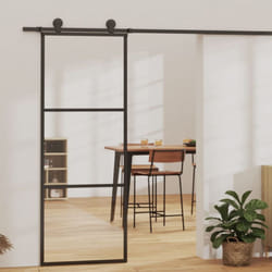 vidaXL Sliding Door with Hardware Set ESG Glass&Aluminium Sliding Door System