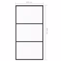 vidaXL Sliding Door with Hardware Set ESG Glass&Aluminium Sliding Door System - Additional view 8