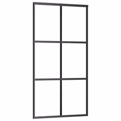 vidaXL Sliding Door with Hardware Set ESG Glass&Aluminium Sliding Door System - Additional view 4