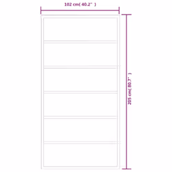 vidaXL Sliding Door with Hardware Set ESG Glass&Aluminium Sliding Door System - Additional view 3