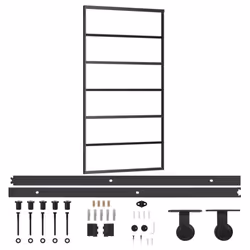vidaXL Sliding Door with Hardware Set ESG Glass&Aluminium Sliding Door System - Additional view 2