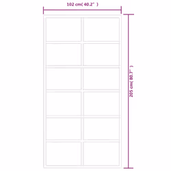 vidaXL Sliding Door with Hardware Set ESG Glass&Aluminium Sliding Door System - Additional view 4