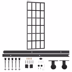vidaXL Sliding Door with Hardware Set ESG Glass&Aluminium Sliding Door System - Additional view 3