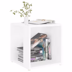 vidaXL Side Table White Engineered Wood Corner Cabinet Unit End Sofa Table