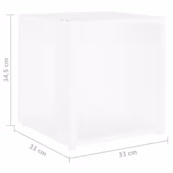 vidaXL Side Table White Engineered Wood Corner Cabinet Unit End Sofa Table - Additional view 4