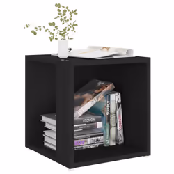 vidaXL Side Table Black Engineered Wood Corner Cabinet Unit End Sofa Table