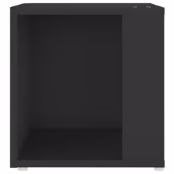 vidaXL Side Table Black Engineered Wood Corner Cabinet Unit End Sofa Table - Additional view 6