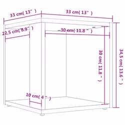 vidaXL Side Table Sonoma Oak Engineered Wood Corner Cabinet End Sofa Table - Additional view 4