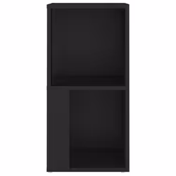 vidaXL Corner Cabinet Black Engineered Wood Bedroom Book Cabinet Side Table - Additional view 5