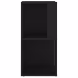 vidaXL Corner Cabinet Black Engineered Wood Bedroom Book Cabinet Side Table - Additional view 6