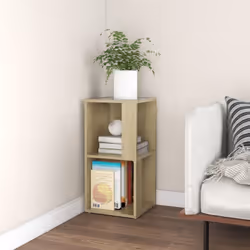 vidaXL Corner Cabinet Sonoma Oak Engineered Wood Bedroom Book Cabinet Table