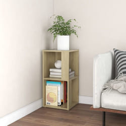 vidaXL Corner Cabinet Sonoma Oak Engineered Wood Bedroom Book Cabinet Table