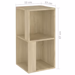 vidaXL Corner Cabinet Sonoma Oak Engineered Wood Bedroom Book Cabinet Table - Additional view 4
