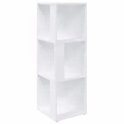 vidaXL Corner Cabinet White Engineered Wood Indoor Office Book Storage Cabinet
