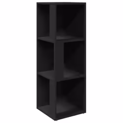 vidaXL Corner Cabinet Black Engineered Wood Indoor Office Book Storage Cabinet