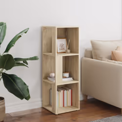 vidaXL Corner Cabinet Sonoma Oak Engineered Wood Indoor Book Storage Cabinet