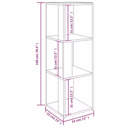 vidaXL Corner Cabinet Sonoma Oak Engineered Wood Indoor Book Storage Cabinet - Additional view 8