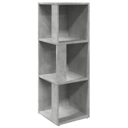 vidaXL Corner Cabinet Concrete Grey Engineered Wood Home Book Storage Cabinet