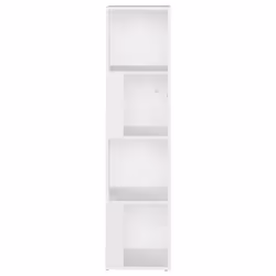 vidaXL Corner Cabinet White Engineered Wood Standing Shelf Storage Cabinet - Additional view 5