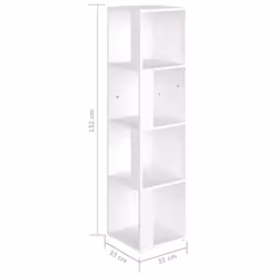 vidaXL Corner Cabinet White Engineered Wood Standing Shelf Storage Cabinet - Additional view 7