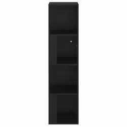 vidaXL Corner Cabinet Black Engineered Wood Standing Shelf Storage Cabinet - Additional view 5
