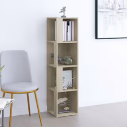 vidaXL Corner Cabinet Sonoma Oak Engineered Wood Home Standing Shelf Cabinet
