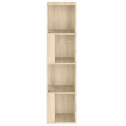 vidaXL Corner Cabinet Sonoma Oak Engineered Wood Home Standing Shelf Cabinet - Additional view 5