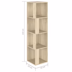 vidaXL Corner Cabinet Sonoma Oak Engineered Wood Home Standing Shelf Cabinet - Additional view 7