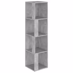 vidaXL Corner Cabinet Concrete Grey Engineered Wood Standing Shelf Cabinet