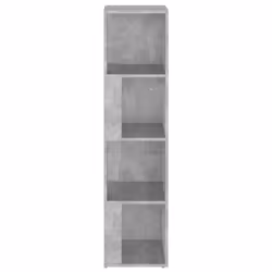 vidaXL Corner Cabinet Concrete Grey Engineered Wood Standing Shelf Cabinet - Additional view 4