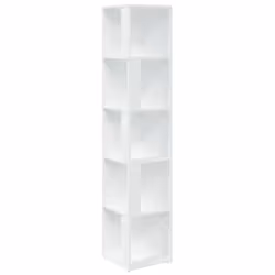 vidaXL Corner Cabinet White Engineered Wood Standing Shelf Storage Cabinet