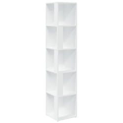 vidaXL Corner Cabinet White Engineered Wood Standing Shelf Storage Cabinet