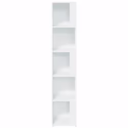 vidaXL Corner Cabinet White Engineered Wood Standing Shelf Storage Cabinet - Additional view 6