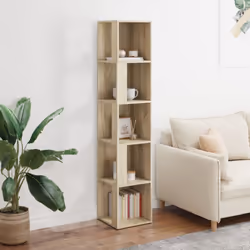 vidaXL Corner Cabinet Sonoma Oak Engineered Wood Standing Storage Cabinet