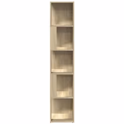 vidaXL Corner Cabinet Sonoma Oak Engineered Wood Standing Storage Cabinet - Additional view 5