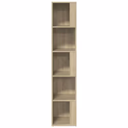 vidaXL Corner Cabinet Sonoma Oak Engineered Wood Standing Storage Cabinet - Additional view 6