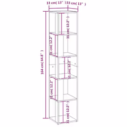 vidaXL Corner Cabinet Sonoma Oak Engineered Wood Standing Storage Cabinet - Additional view 8