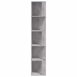 vidaXL Corner Cabinet Concrete Grey Engineered Wood Standing Storage Cabinet - Additional view 6