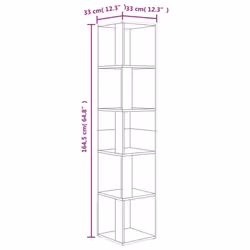 vidaXL Corner Cabinet Concrete Grey Engineered Wood Standing Storage Cabinet - Additional view 8