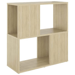 vidaXL Book Cabinet Highboard Book Rack Display Storage Shelf Engineered wood - sonoma oak