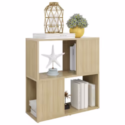 vidaXL Book Cabinet Highboard Book Rack Display Storage Shelf Engineered wood - sonoma oak - Additional view 4
