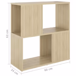 vidaXL Book Cabinet Highboard Book Rack Display Storage Shelf Engineered wood - sonoma oak - Additional view 6