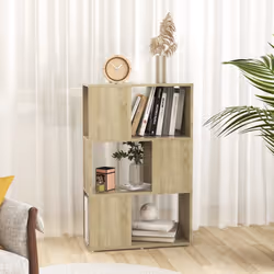 vidaXL Book Cabinet Room Divider Engineered Wood Privacy Screen - sonoma oak, 60 x 24 x 94 cm