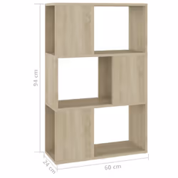 vidaXL Book Cabinet Room Divider Engineered Wood Privacy Screen - sonoma oak, 60 x 24 x 94 cm