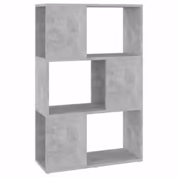 vidaXL Book Cabinet Room Divider Engineered Wood Privacy Screen - concrete grey, 60 x 24 x 94 cm