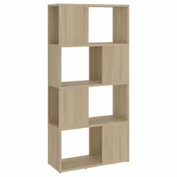 vidaXL Book Cabinet Room Divider Sonoma Oak Engineered Wood Home Bookcase