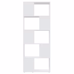 vidaXL Book Cabinet Room Divider White Engineered Wood Bookcase Side Cabinet - Additional view 5