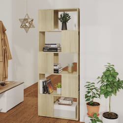 vidaXL Book Cabinet Room Divider Sonoma Oak Book Rack Bookcase Side Cabinet
