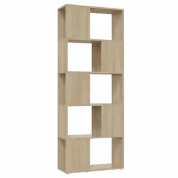 vidaXL Book Cabinet Room Divider Sonoma Oak Book Rack Bookcase Side Cabinet